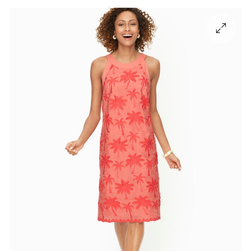Talbots coral shift dress size 4 in great condition